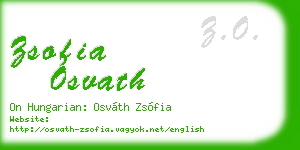 zsofia osvath business card